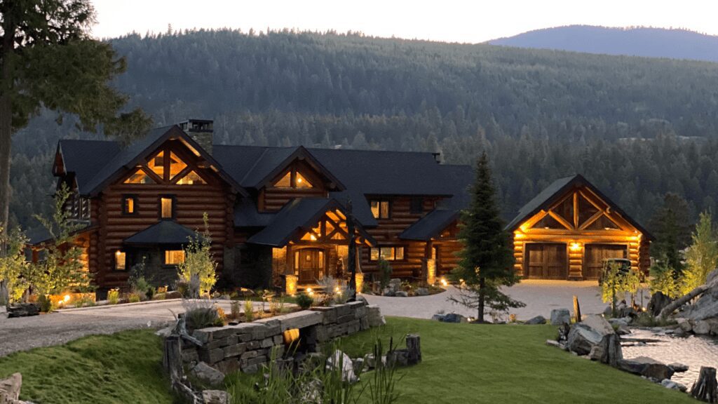 handcrafted log home