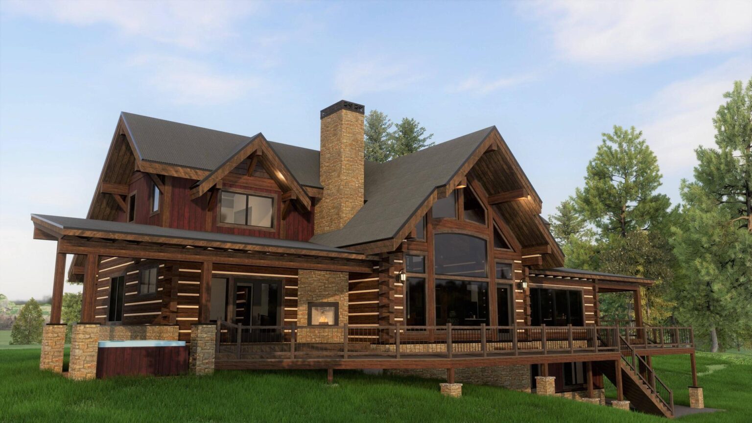 Bull Lake Log Home Caribou Creek Log Homes