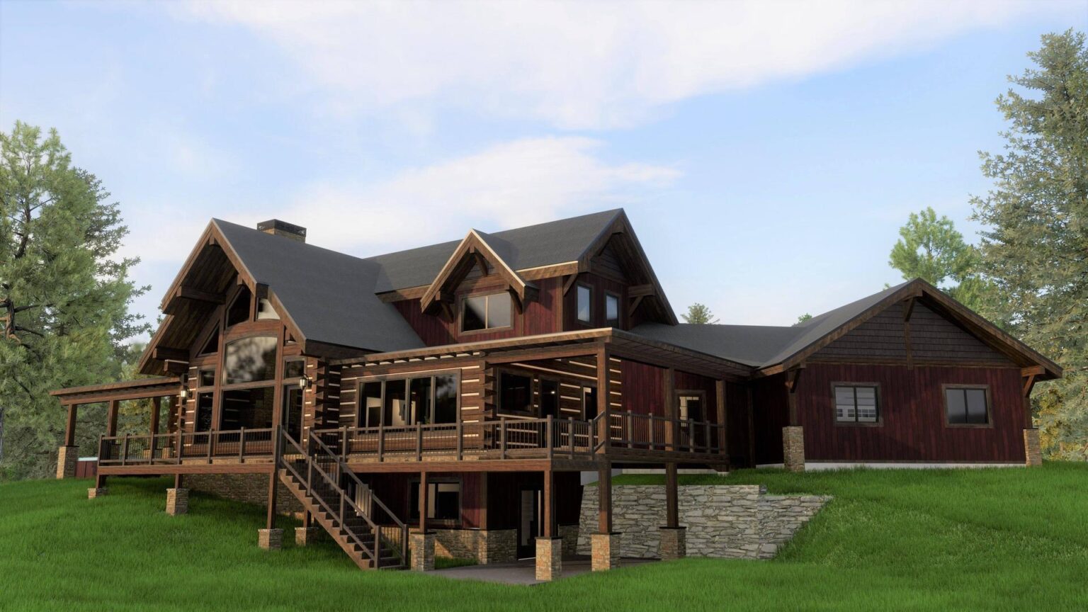 Bull Lake Log Home Caribou Creek Log Homes