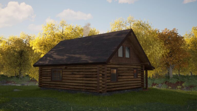 log cabin exterior rendering Sportsman